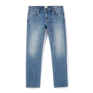 Blue Straight-Leg Jeans with Classic Medium Wash